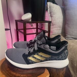 Adidas Edge Lux 3 Gray Leopard Print Sneakers Shoes Women’s Size 11. Like New